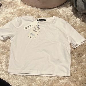 Zara NWT white tee medium